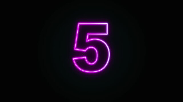 10 second countdown neon. Ten second countdown timer