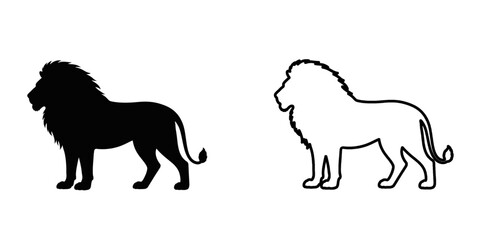 Lion set icon isolated on white background. © nur