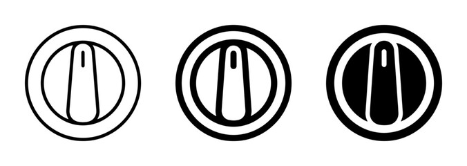 Fototapeta premium Control Knob Icons, Rotary Switch Symbols, Dial Settings, Simple Vector Graphics