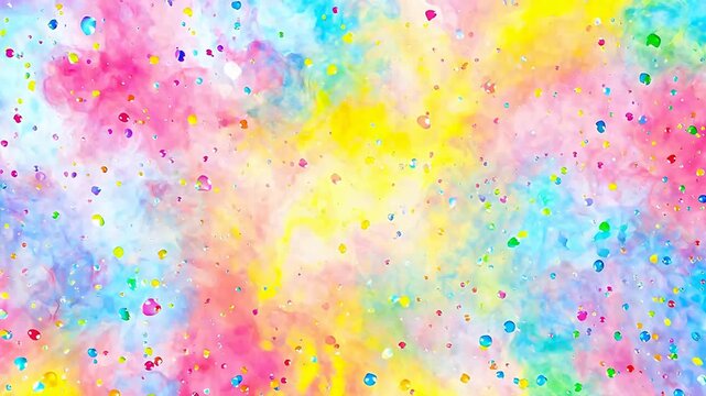 Digital retro watercolor dots abstract background