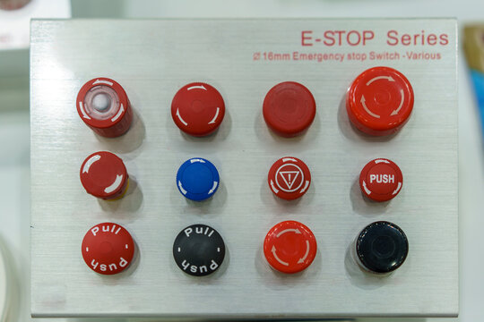 Assortment of Industrial Emergency Stop Switches