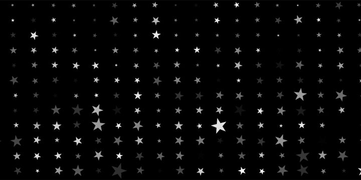 Black and White Star Gradient Halftone Texture Seamless in one direction