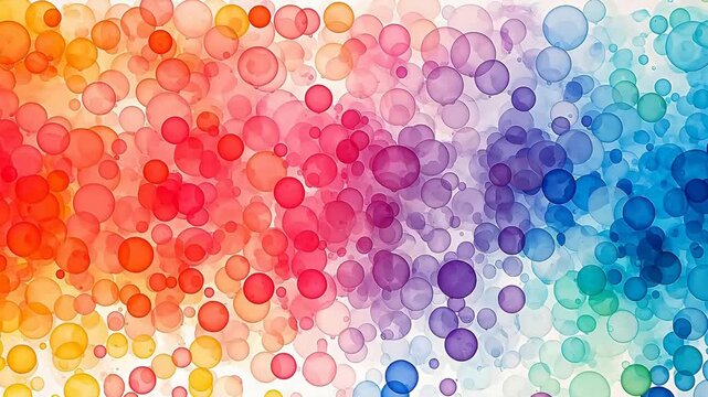 Digital retro watercolor dots abstract background