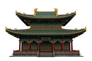 Obraz premium Grand Chinese palace temple with sweeping ornamental roofs