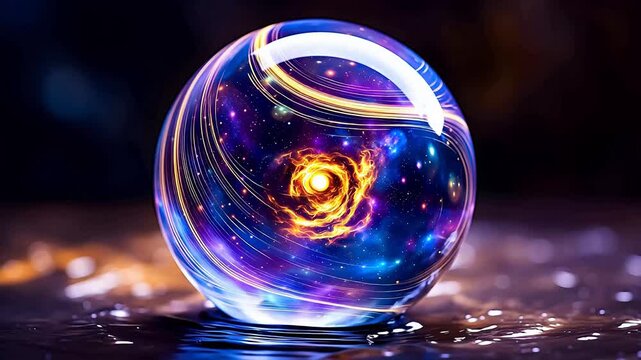 Digital galactic space marble abstract background