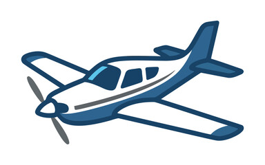 Small Propeller Airplane Vector Illustration © babi