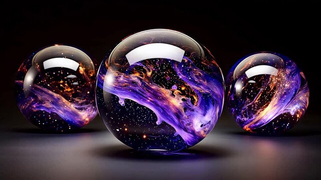 Digital galactic space marble abstract background