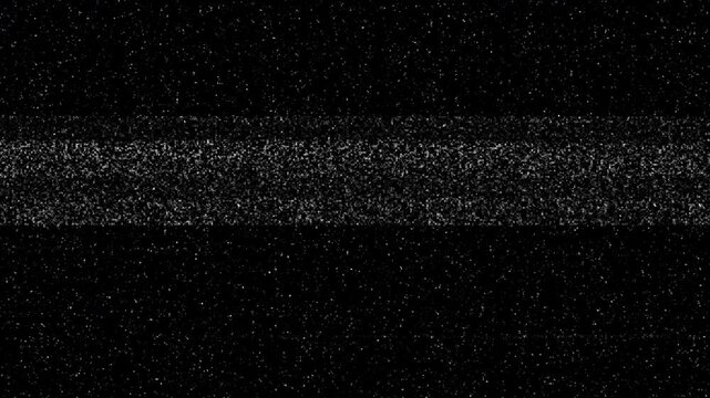 Old tv static realistic animation with glitch signal analog distortion & noise crt texture