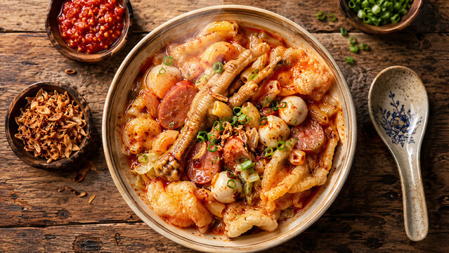 Spicy West Java Seblak Traditional Local Dish