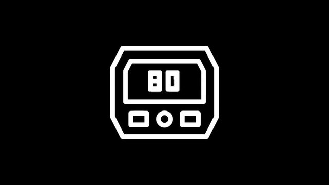 Digital timer device with display showing the number 80 and control buttons