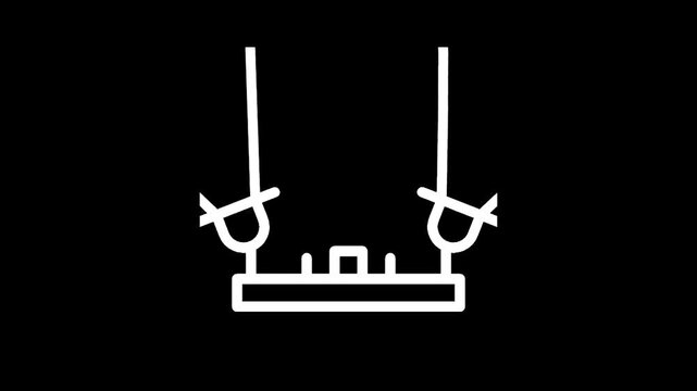 Gymnastic rings icon representing strength training and athletic performance