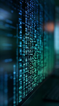 Futuristic Digital Data Stream Visualization