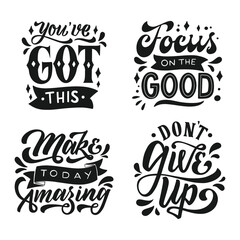 Obraz premium Positive lettering collection