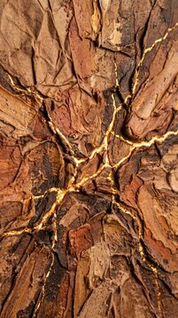 Abstract brown paint texture with thick palette knife strokes and rough impasto layers showing artistic depth and creative movement in warm earth tones