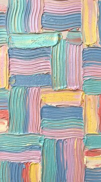 Wavy oil paint textures as abstract patchwork background or striped textured wallpaper, art print, pattern, etc. High quality details.