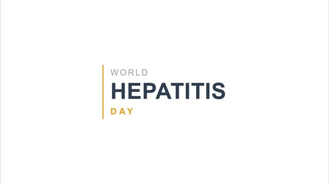 World Hepatitis Day typography sequence minimalist modern motion graphics medical awareness healthcare education campaign content for digital marketing and social media