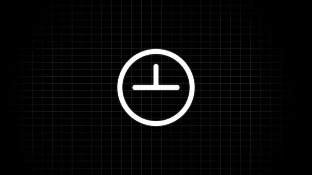 Plus sign icon inside a circular frame loop animation, black background.glowing red colour plus sign icon animation.