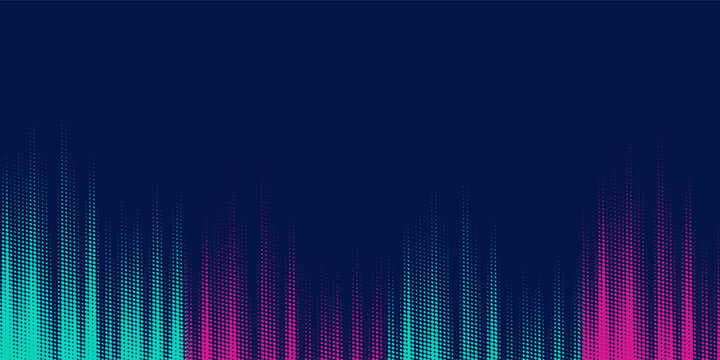 Vector halftone gradient effect. Vibrant abstract background. Retro 80's style colors and textures.
