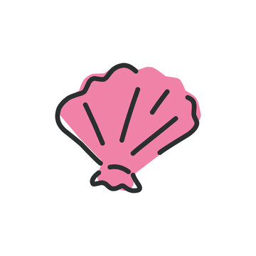 simple hand drawn shell icon