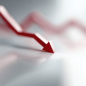 graph with downward arrow pointing to inflation concept