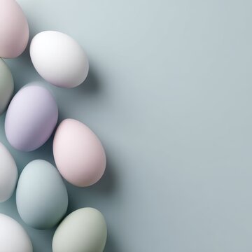 easter eggs pastel holiday background minimal design