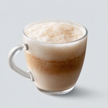 coffee foam cup isolated on transparent background, clean cutout element