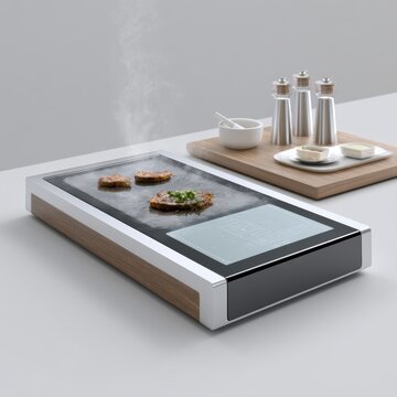 Future kitchen concept integrating intelligent appliances and personalized cooking assistance tools