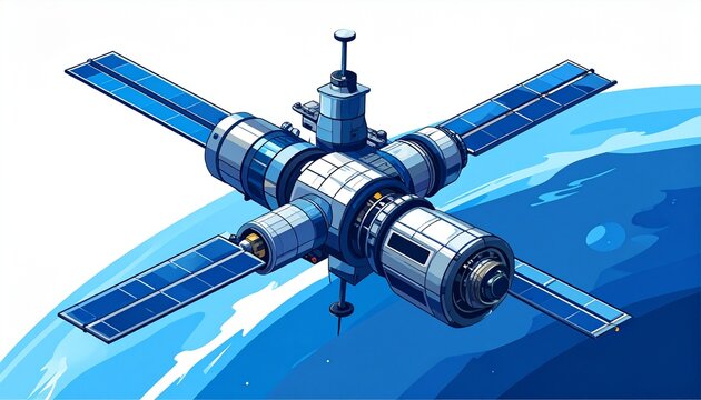 Modern industrial robotic arm assembly line technology.