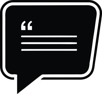 Speech bubble quote icon with empty text space