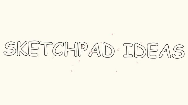 Sketchpad ideas animated text title card for creative projects and artistic inspiration animation 4k