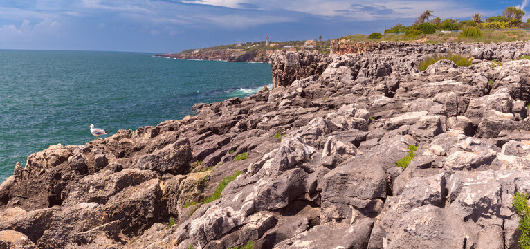 Rocky Atlantic Coastline at Boca do Inferno in Cascais, Portugal