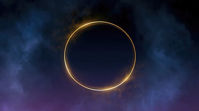 Expanding Horizons: A luminous golden portal breaking through the darkness, symbolizing growth, innovation, change, goals, vision, and new possibilities.
