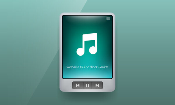 Digital audio player DAP music player user interface template