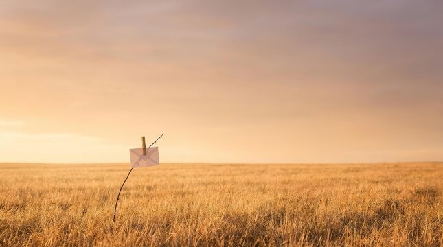 Sunset Landscape, Field of Wheat, Rural Area, Photography, Golden Hour, Wide Angle, Serenity