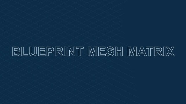Blueprint mesh matrix: digital technology background, with isometric grid, lines and abstract, geometric data structure, for corporate animation 4k