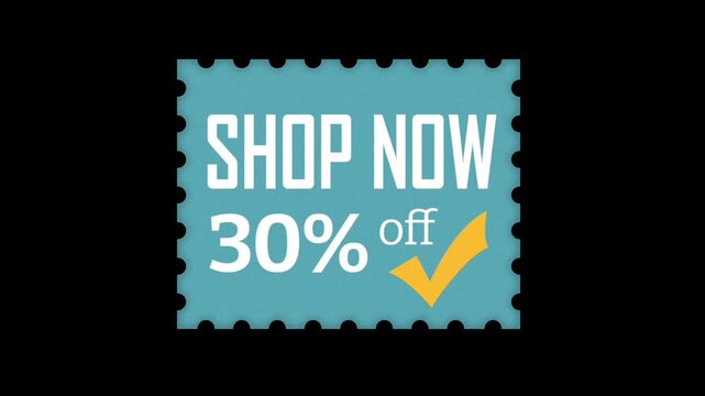 Digital shopping promotion with discount offer. Modern online sale advertisement for consumers.