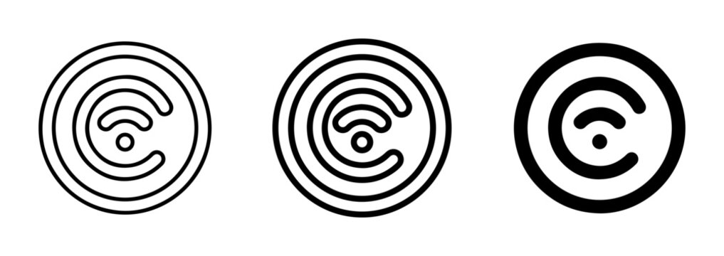 Wi-Fi Signal Icons, Wireless Network Symbols, Connectivity Logos, Digital Communication Graphics