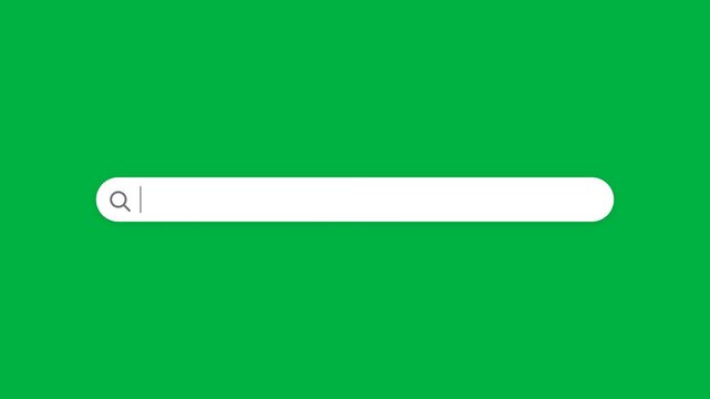 Green Screen Search Bar Animation Loop Background.