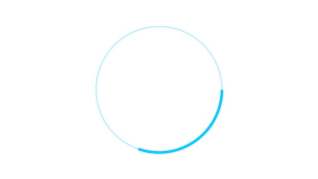 Minimalist Blue Loading Spinner Animation Loop.