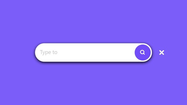 Animated Interactive Search Bar UI Concept Design.
