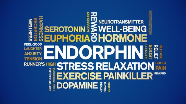 Endorphin animated word cloud-text design animation tag kinetic typography seamless loop.