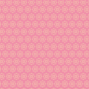 Pink Delicate Folk Medallion Motif