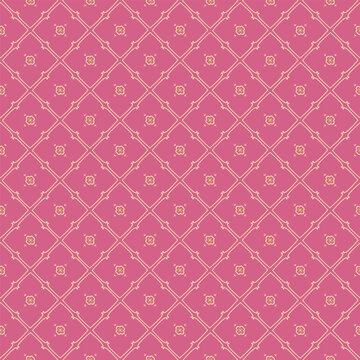 Pink Geometric Floral Diamond Grid