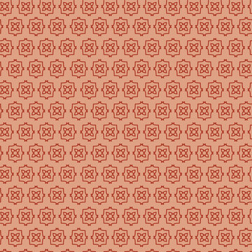 Red Delicate Geometric Floral Lattice
