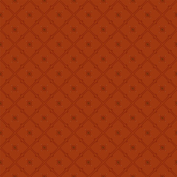 Rust Delicate Floral Diamond Trellis