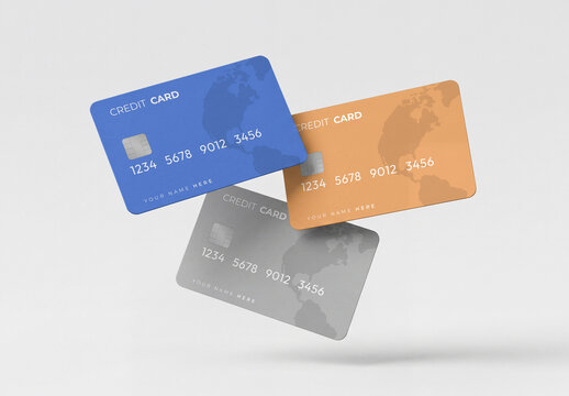 Credit Card Mockup Set Template