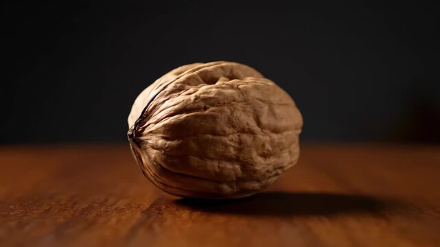 Walnut close up material, rotating walnut close up