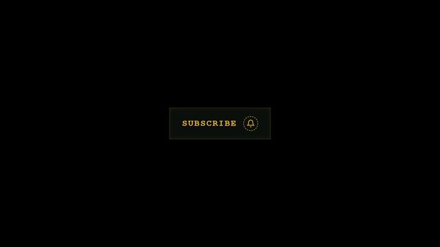 Glowing gold subscribe button with notification bell icon