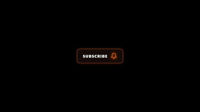 Glowing gold subscribe button with notification bell icon