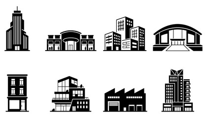 Obraz premium Buildings with Various Architectural Styles and Designs Featuring Architecture, Skyscraper, Office